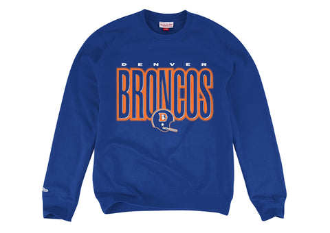Denver Broncos Men's Mitchell & Ness Blur Crewneck Sweatshirt