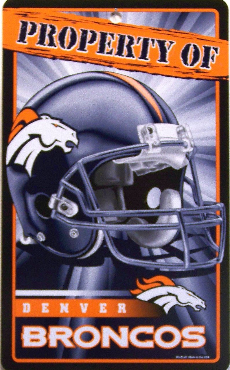 Denver Broncos Bar and Home Decor Property of Sign - THE 4TH QUARTER