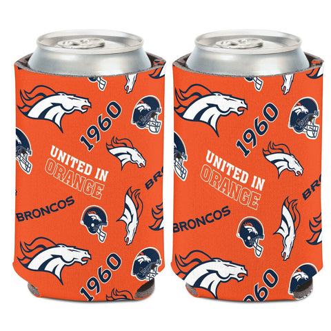 Denver Broncos 12oz Scatterprint Can Cooler Kaddy Holder