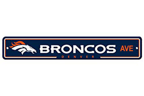 Denver Broncos Ave Bar Home Decor Plastic Street Sign