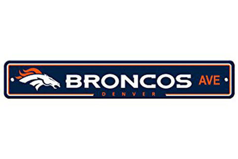 Denver Broncos Ave Bar Home Decor Plastic Street Sign - THE 4TH QUARTER