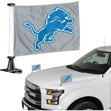 Detroit Lions Auto Ambassador 2PC Car Mini Flag Set