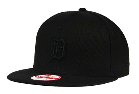 Detroit Tigers Snapback New Era 9Fifty Black on Black Cap Hat - THE 4TH QUARTER