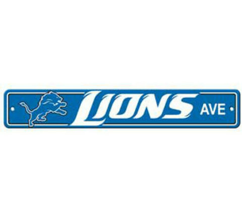 Detroit Lions AVE Bar Home Decor Plastic Street Sign