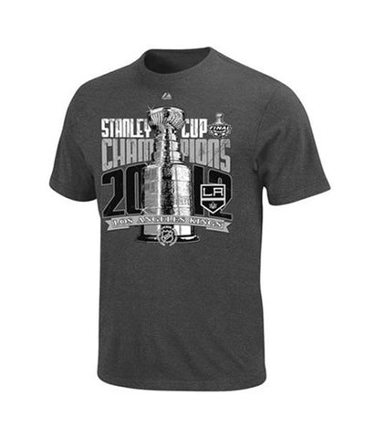 Los Angeles Kings Mens 2012 Stanley Cup Locker Room T-Shirt Charcoal