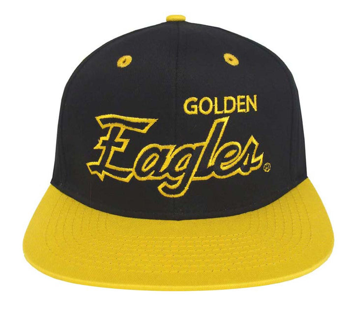 Southern Mississippi Golden Eagles Snapback Script Retro Cap Hat Black Yellow - THE 4TH QUARTER