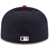 Cleveland Indians Kids Fitted New Era 59FIFTY On Field Cap Hat Navy Red