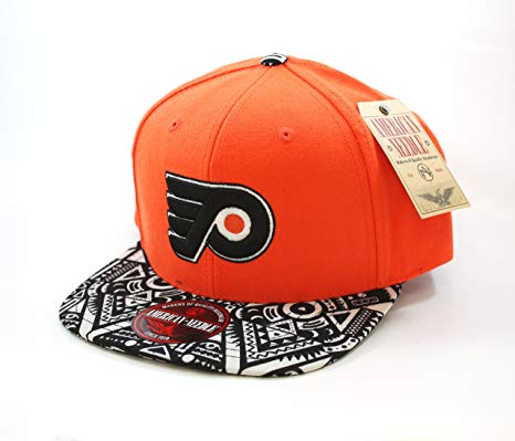 Philadelphia Flyers Hat: Black/Orange Snapback Flat Bill Hats