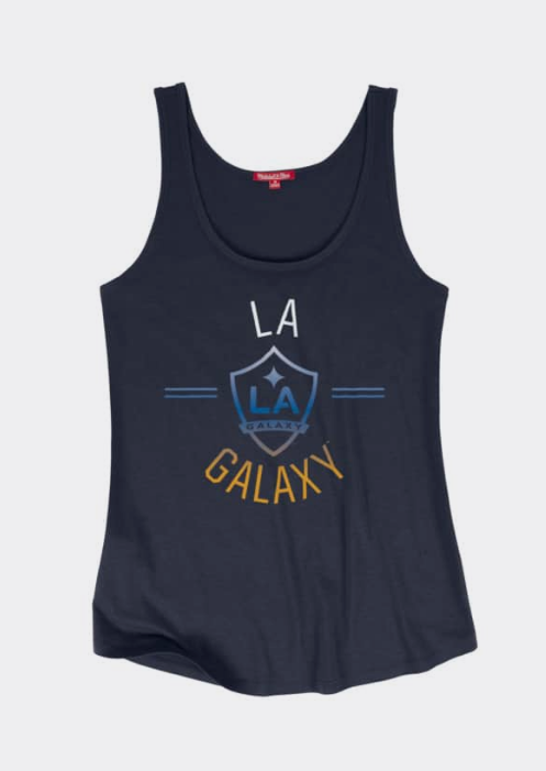 Los Angeles Galaxy Womens Mitchell & Ness Tank Navy - THE 4TH QUARTER
