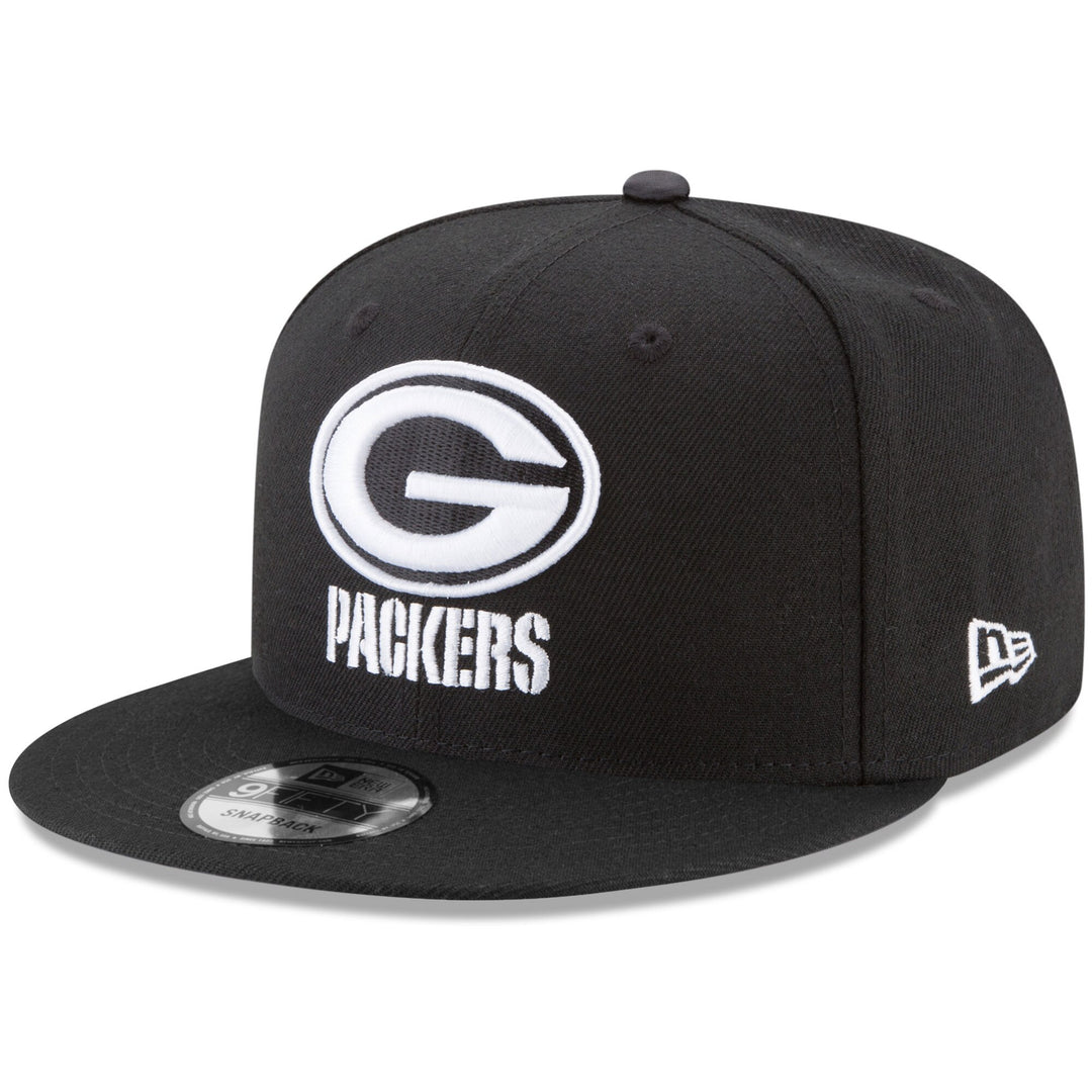 Green Bay Packers Snapback New Era 9Fifty Black White Hat