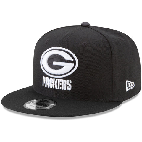 Green Bay Packers Snapback New Era 9Fifty Black White Hat