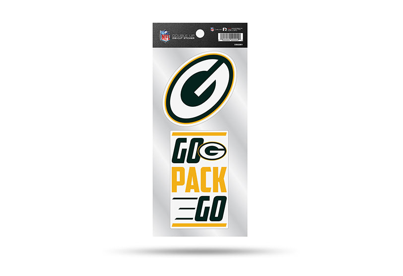 Green Bay Packers Double Up Die Cut Sticker 2pc - THE 4TH QUARTER