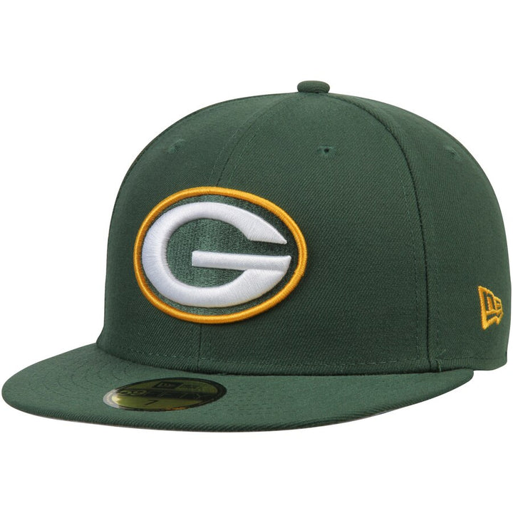 Green Bay Packers Fitted New Era 59Fifty Cilantro Green Cap Hat - THE 4TH QUARTER