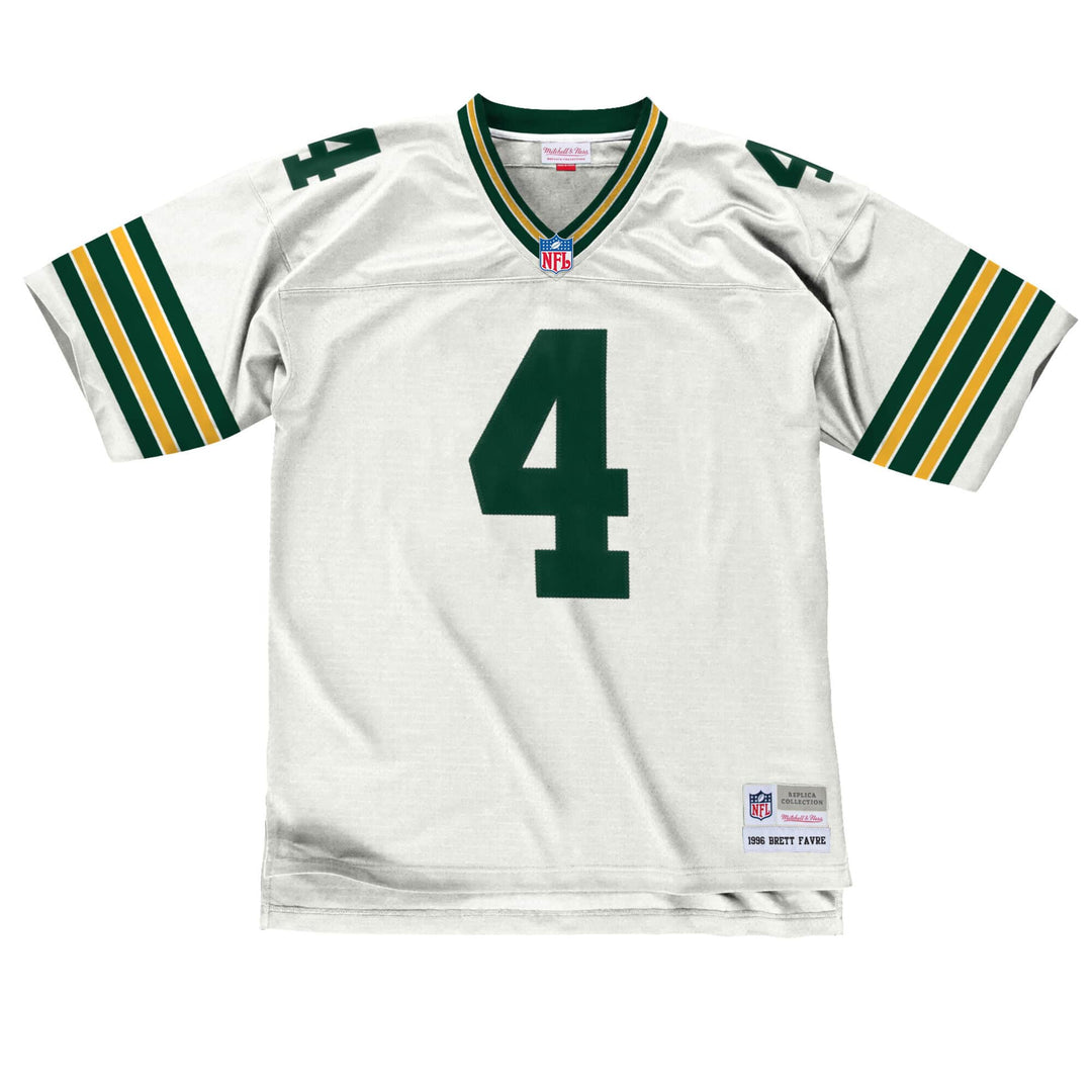 Green Bay Packers Mens Jersey Mitchell & Ness #4 Favre 1996 Legacy White - THE 4TH QUARTER