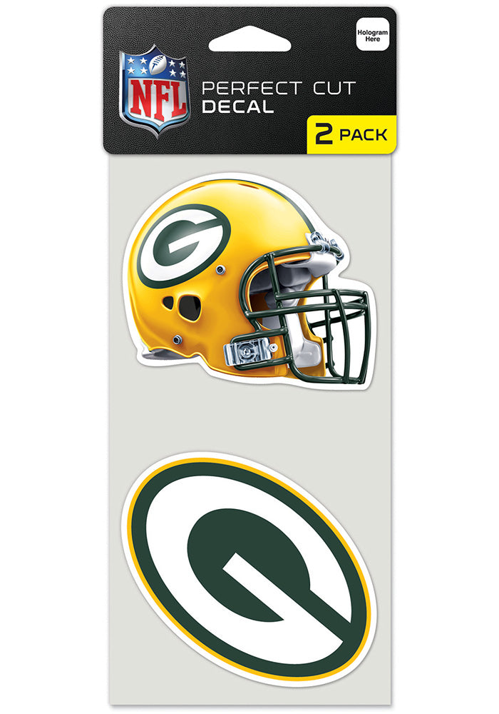 Green Bay Packers 4x4 Perfect Cut Decal 2 Pack - THE 4TH QUARTER