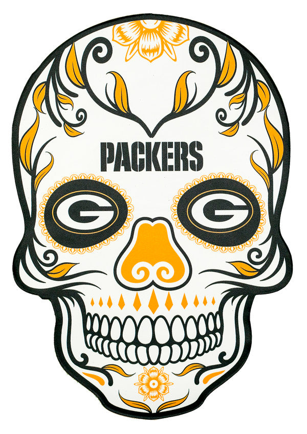 Green Day Packers Decal Skull Logo 7X5 Sticker - THE 4TH QUARTER