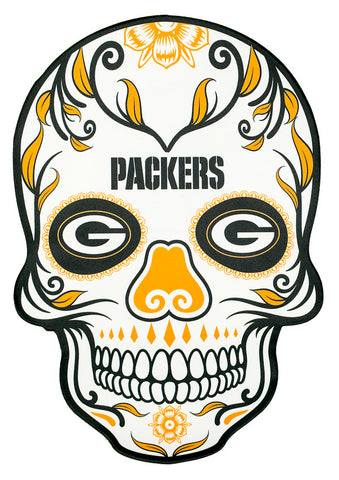 Green Day Packers Decal Skull Logo 7X5 Sticker