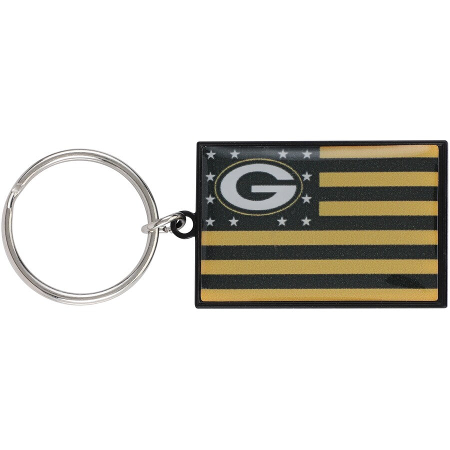 Green Bay Packers Americana Flag Keychain - THE 4TH QUARTER