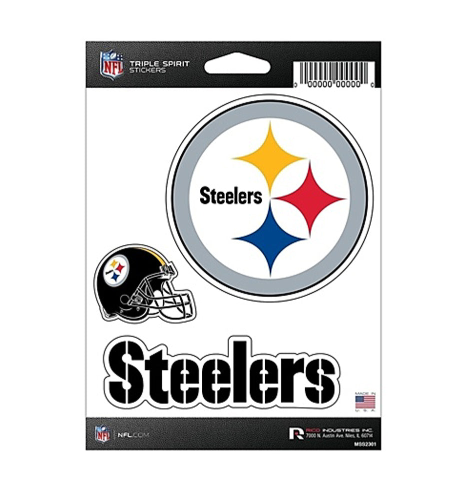 Pittsburgh Steelers Sticker Triple Spirit Pack - THE 4TH QUARTER