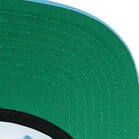 Los Angeles Lakers Snapback Mitchell &amp; Ness Team Ground 2.0 HWC Sky Blue Cap Hat Green UV - THE 4TH QUARTER