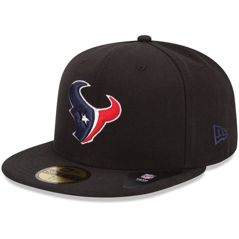 Houston Texans Fitted New Era 59FIFTY Logo Black Cap Hat