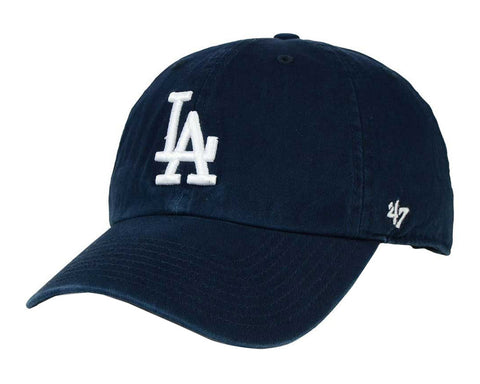 Los Angeles Dodgers Strapback '47 Brand Clean Up Adjustable Cap Hat Navy