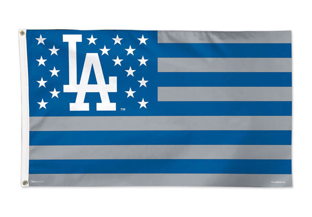 Los Angeles Dodgers Bar Home Decor Flag 3' X 5' Stars & Stripes Deluxe - THE 4TH QUARTER