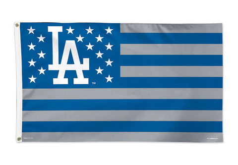 Los Angeles Dodgers Bar Home Decor Flag 3' X 5' Stars & Stripes Deluxe - THE 4TH QUARTER
