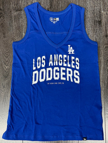 Los Angeles Dodgers Womens New Era V-Neck Tank Top Blue