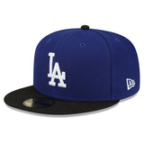 Los Angeles Dodgers Fitted New Era 59Fifty City Connect 2 Tone Cap Hat Blue Black
