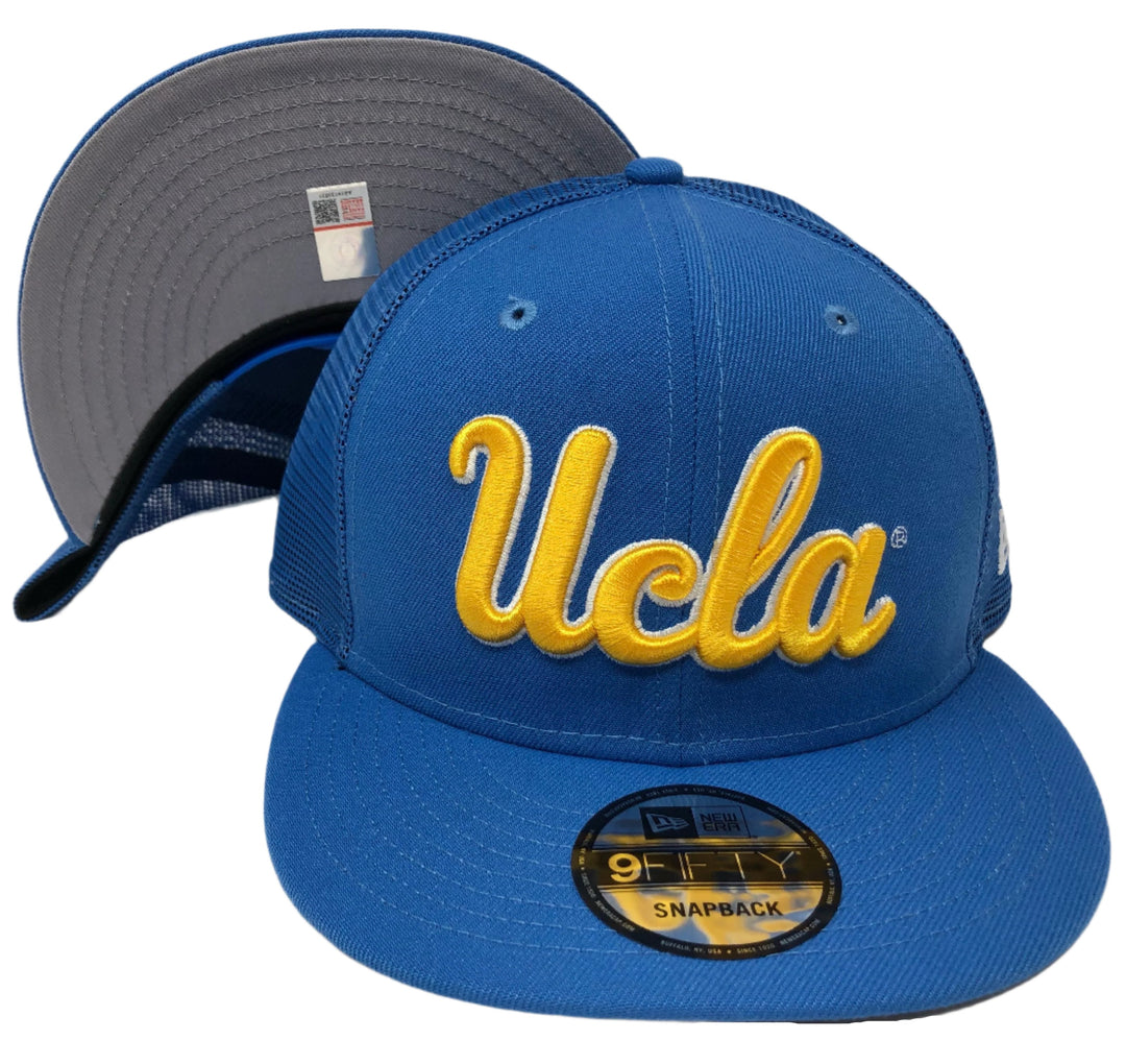 UCLA Trucker Snapback New Era Mesh 9Fifty Sky Blue Cap Hat - THE 4TH QUARTER
