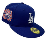Dodgers New Era Fitted 59fifty 75th WS Blue Cap Hat Orange UV