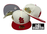St. Louis Cardinals Fitted New Era 59Fifty 2011 WS Chrome Red Cap Hat Grey UV