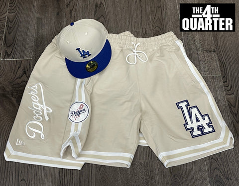 Dodgers Mens New Era Logo Select Stone Shorts