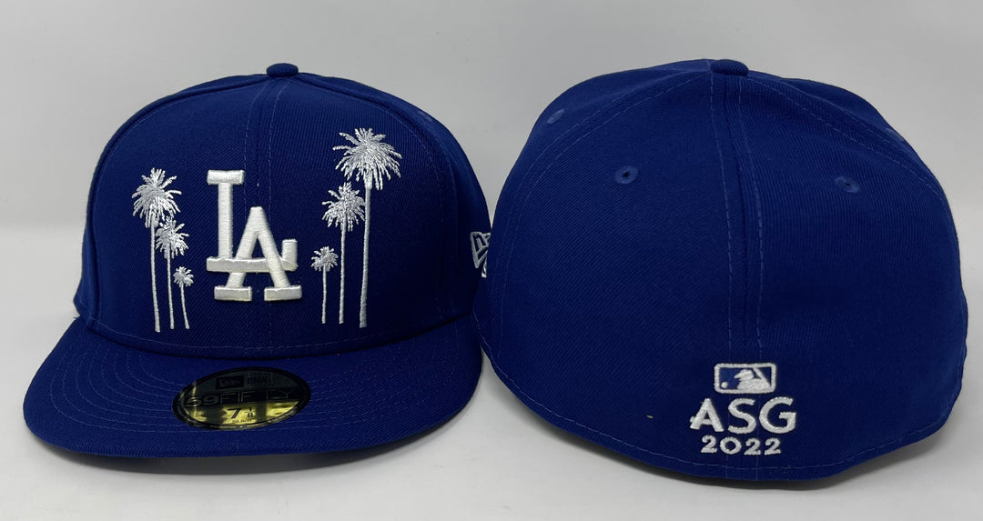 Los Angeles Dodgers Fitted New Era 59Fifty 2022 All-Star Game Palm Trees Cap Hat Blue - THE 4TH QUARTER