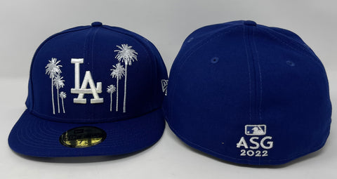 Los Angeles Dodgers Fitted New Era 59Fifty 2022 All-Star Game Palm Trees Cap Hat Blue