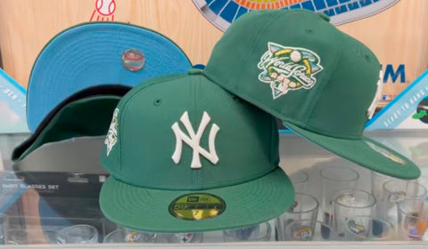 Yankees New Era 59FIFTY Fitted 00 WS Green Glow In Dark Cap Hat Icy UV