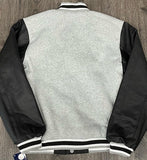 Los Angeles Dodgers Mens Reversible Heavyweight Black Sleeve Grey Jacket