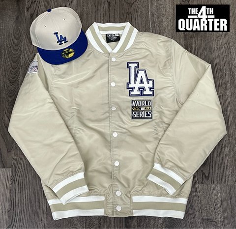 Dodgers Mens New Era Logo Select Stone Jacket