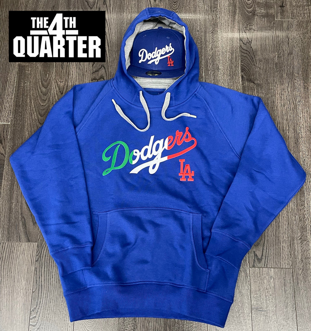 Los Angeles Dodgers Antigua Mexico Wordmark Pullover Hoodie Blue - THE 4TH QUARTER