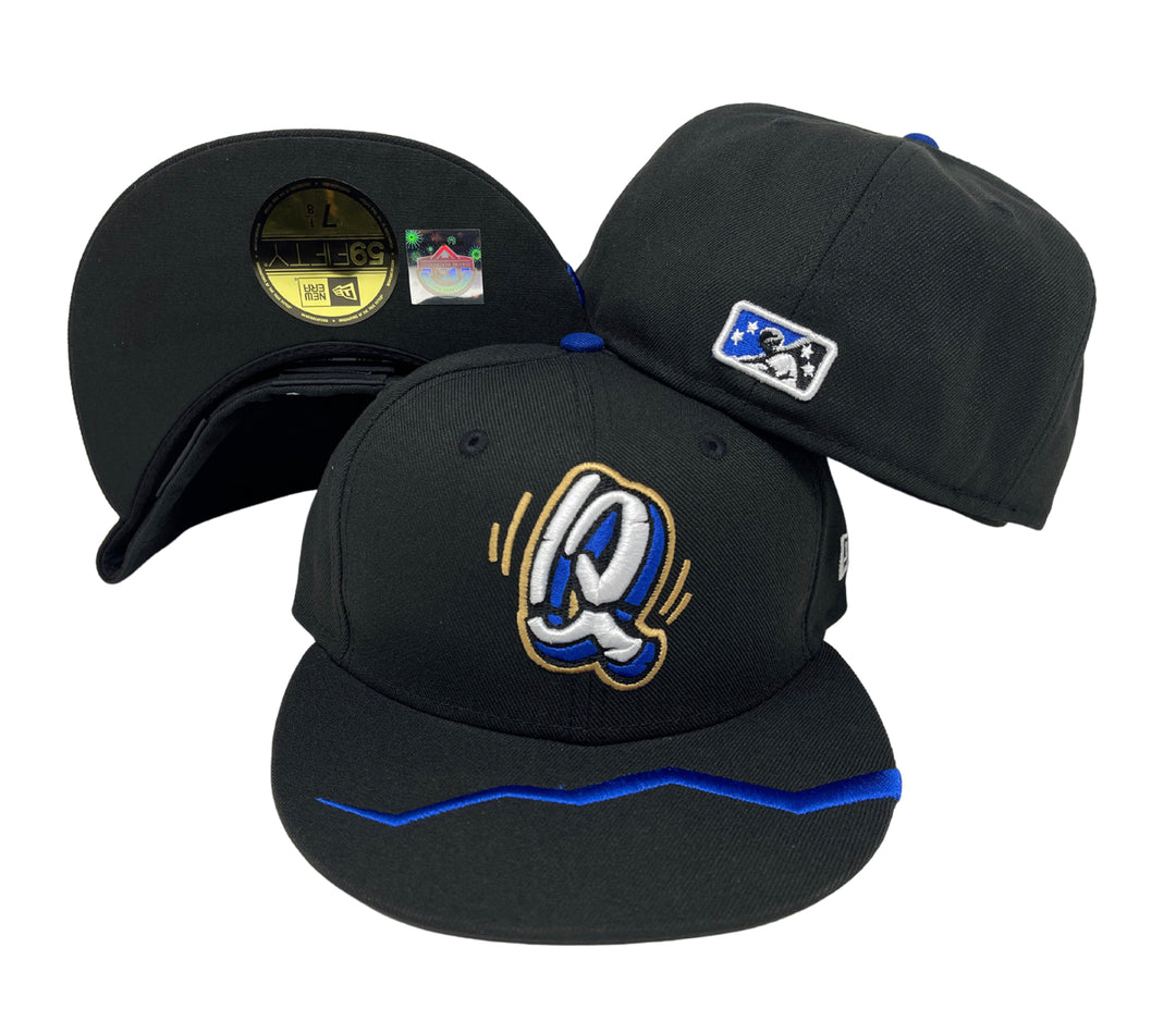 Rancho Cucamonga Quakes New Era 59Fifty Fitted Black Hat Cap - THE 4TH QUARTER