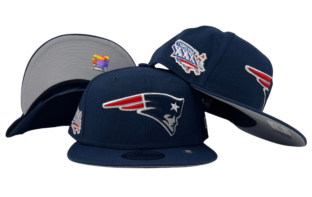 New England Patriots 9Fifty Snapback New Era SB XXXVI Cap Hat Navy - THE 4TH QUARTER