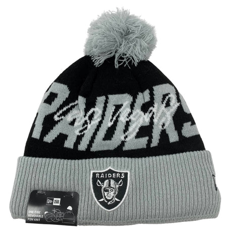 Las Vegas Raiders Beanie New Era Cuffed Knit Hat Confident Black Grey