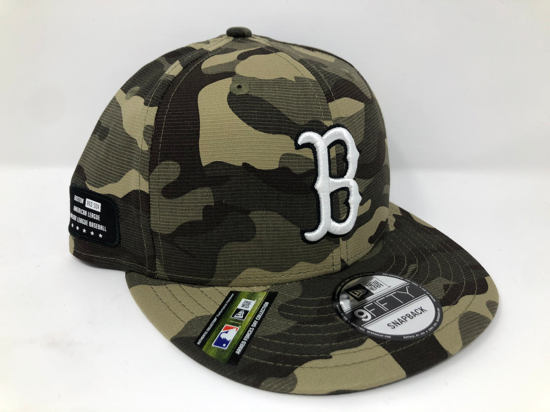 Boston Red Sox Snapback New Era 9Fifty Armed Forces Camo Cap Hat - THE 4TH QUARTER
