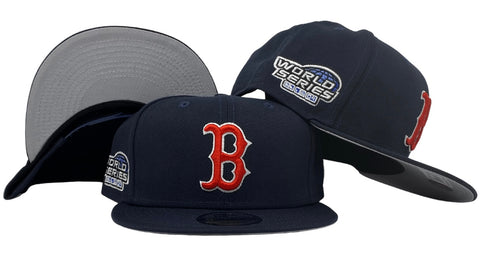 Boston Red Sox Snapback New Era 9FIFTY 2004 World Series Navy Hat Cap Grey UV