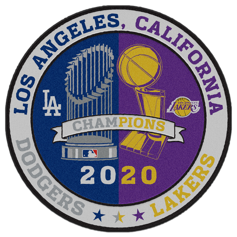 Los Angeles Dodgers X Lakers 2020 Dual Trophy Champions Patch