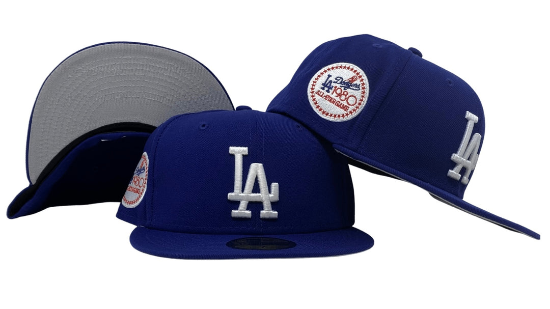 Los Angeles Dodgers Snapback New Era 9FIFTY 1980 ASG Blue Cap Hat Grey UV - THE 4TH QUARTER