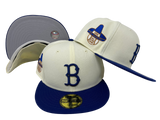 Brooklyn Dodgers Fitted New Era 59Fifty 59 ASG Chrome Blue Cap Hat Grey UV