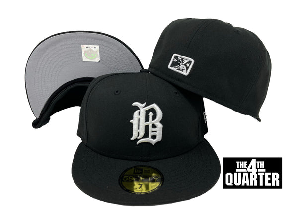 応援グッズ New 59FIFTY RC 7 3/4 Birmingham Barons Birmingham Barons fitted New Era 59Fifty Black White Hat Cap