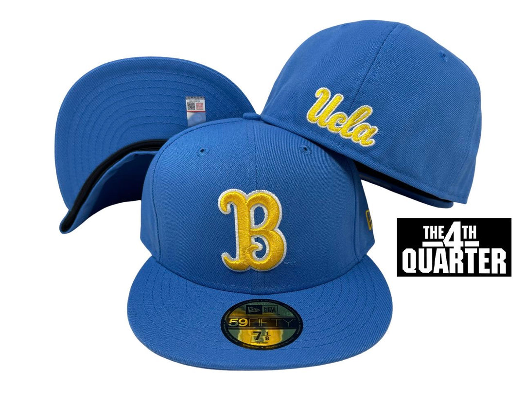 UCLA Bruins Fitted New Era 59Fifty B Logo Sky Cap Hat - THE 4TH QUARTER